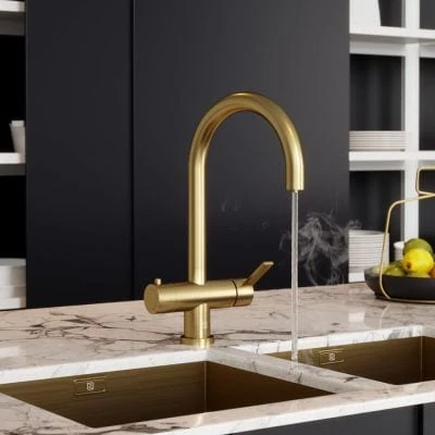 Carysil Milla Brushed Brass 4 in 1 Instant Hot Water Tap