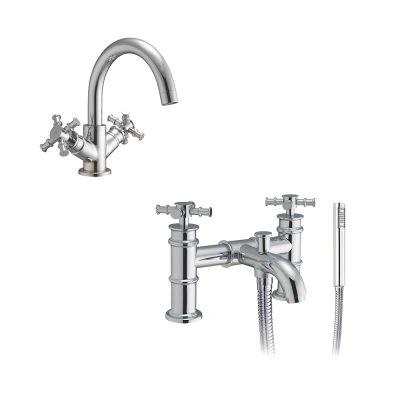 Carysil Traditional Bathroom Tap with Bath Filler and shower attachment