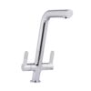 Round Twin Lever Kitchen Mixer - Chrome
