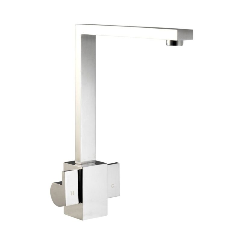 Qube Twin Lever Kitchen Mixer - Chrome