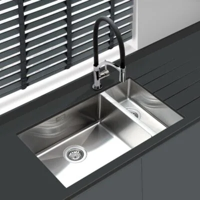 Alternative view of Quadrus LH 1.5 Bowl Stainless Steel Sink Complete with Waste Kit