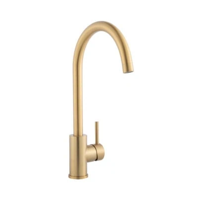 Single Lever Kitchen Mixer – Brushed Brass / Gold - CL155